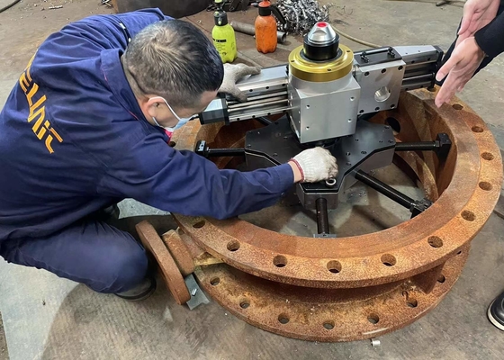 Heat Exchanger Flange Facing Machine Portable Seal Groove Flange Facer